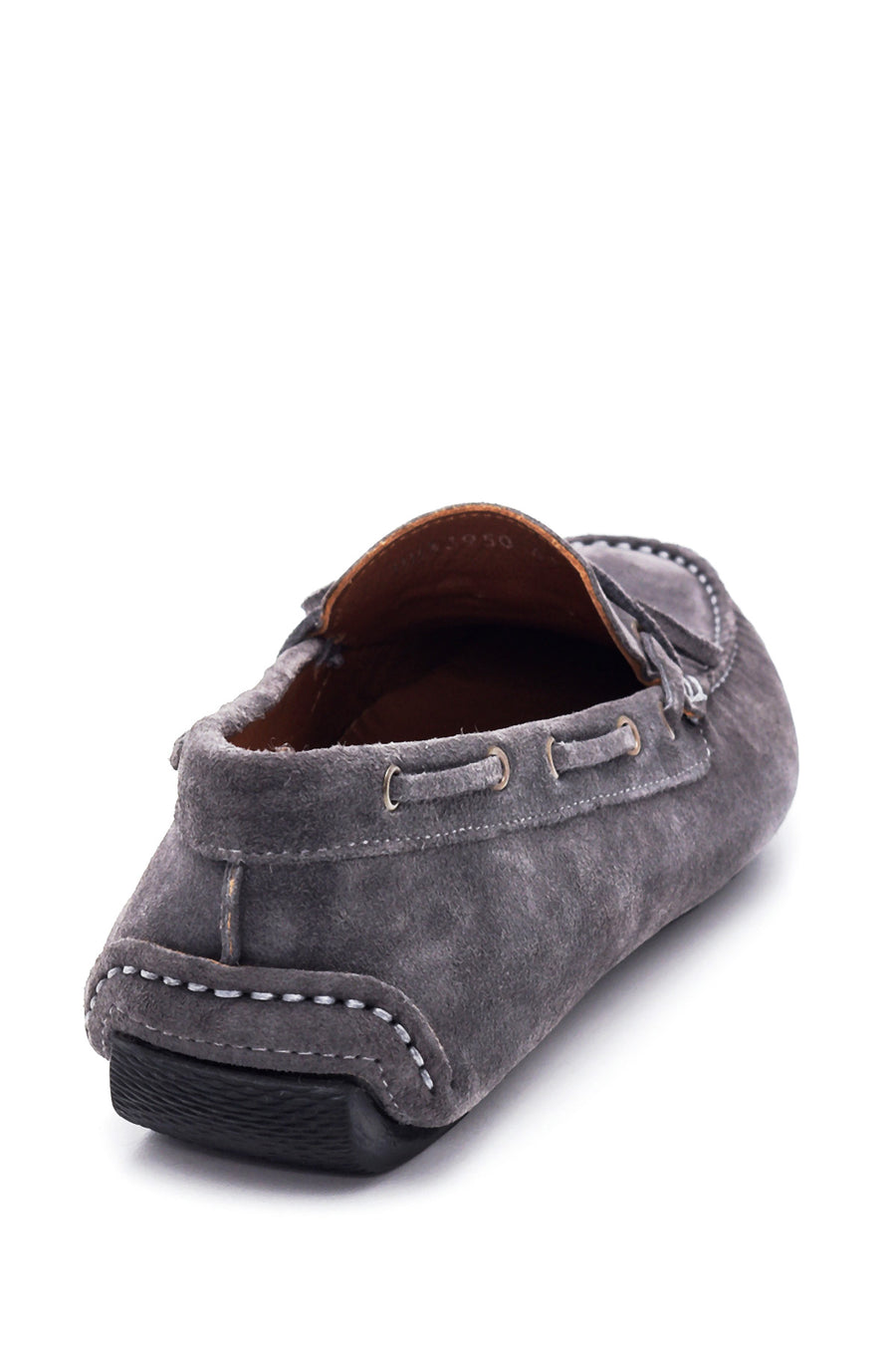 Erkek Gri Süet Deri Casual Loafer