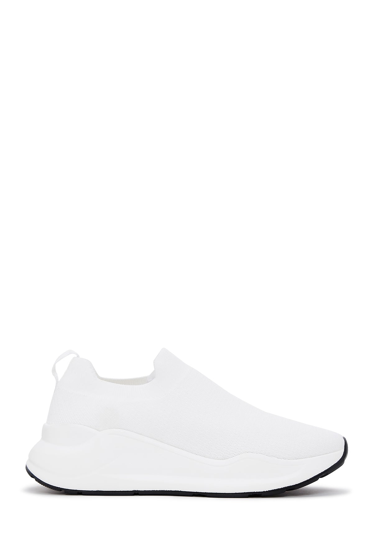Kadın Beyaz Kalın Tabanlı Kumaş Sneaker 23SFD49746F | Derimod