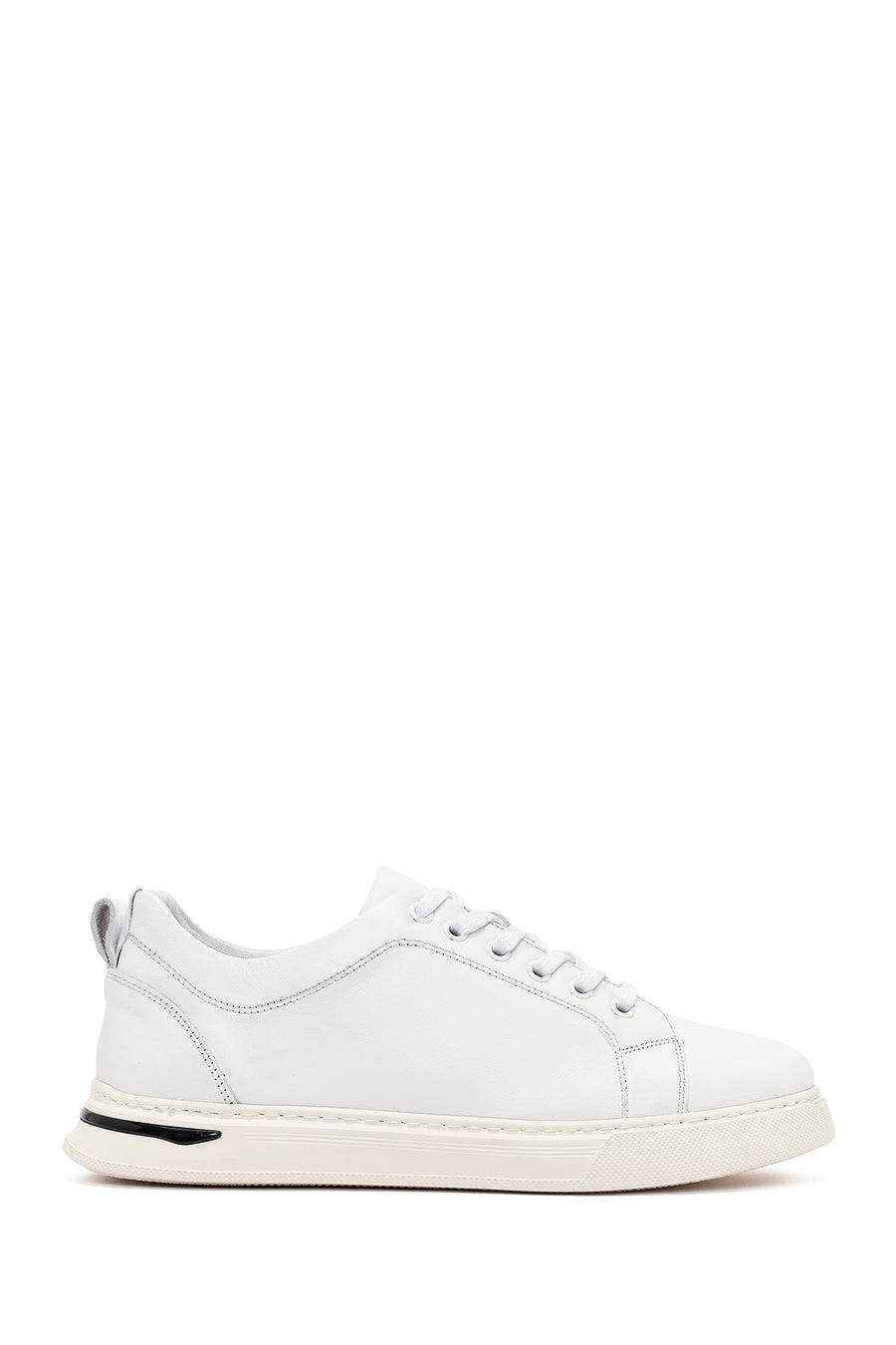 Male White Lace-Up Leather Sneaker 26SFD661018 | Derimod