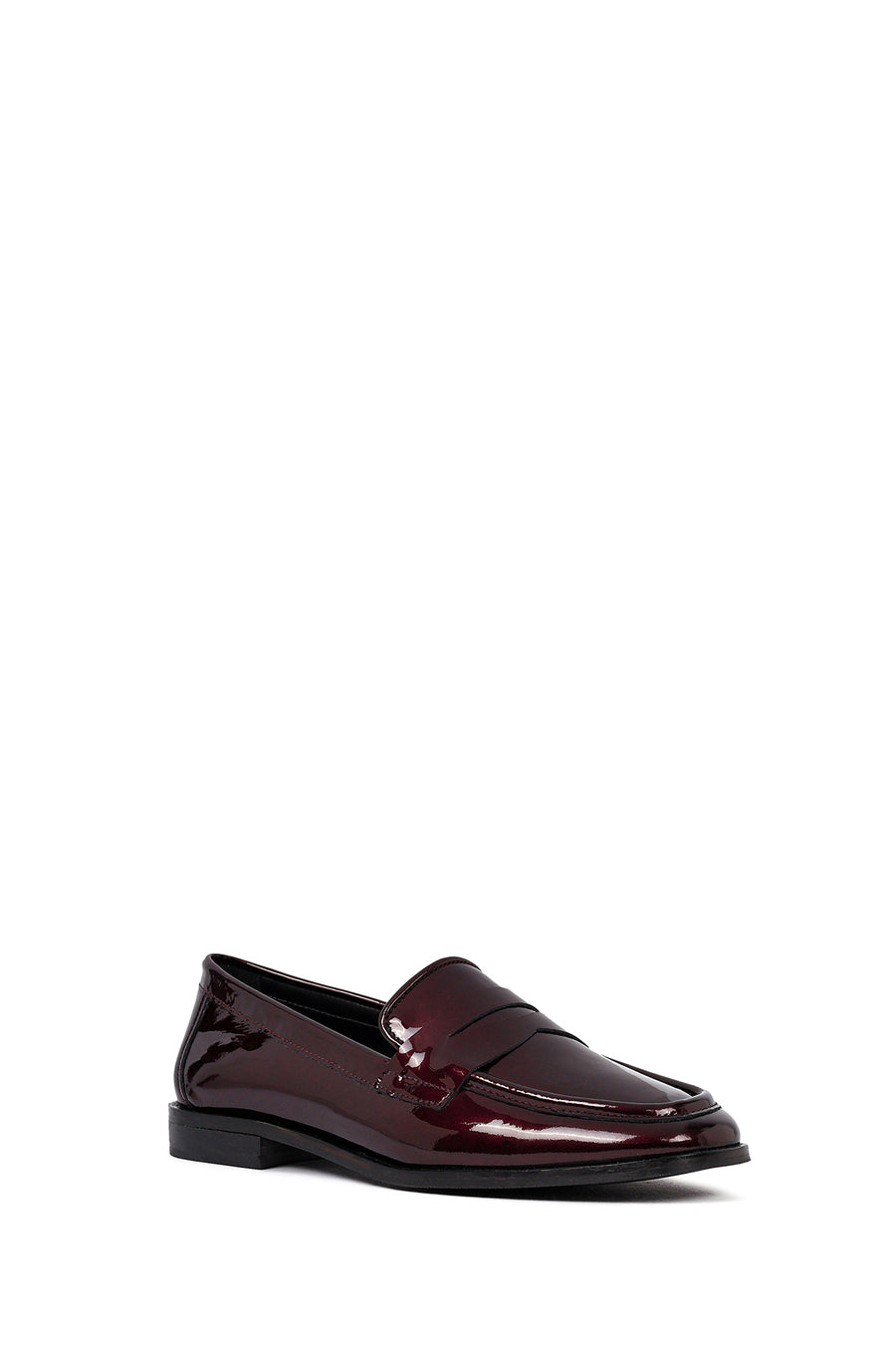 Woman Burgundy Leather Classic Loafer