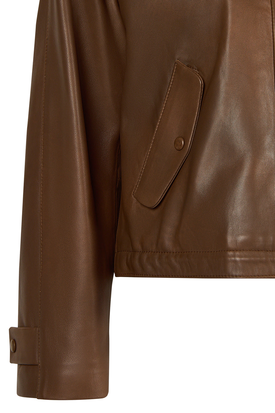 Vera Woman Brown Oversize Leather Jacket