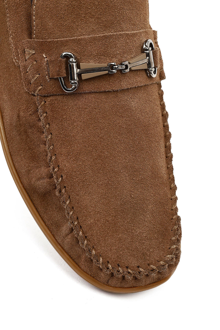 Men's Mink Suede Leather Loafer with Buckle