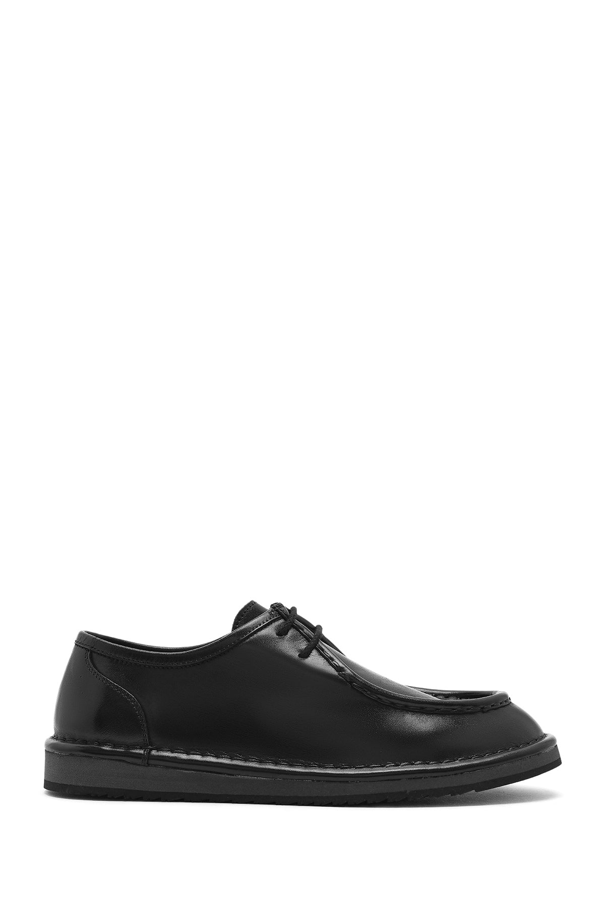 Men's Black Lace-up Leather Casual Shoes 25SFD654418 | Derimod