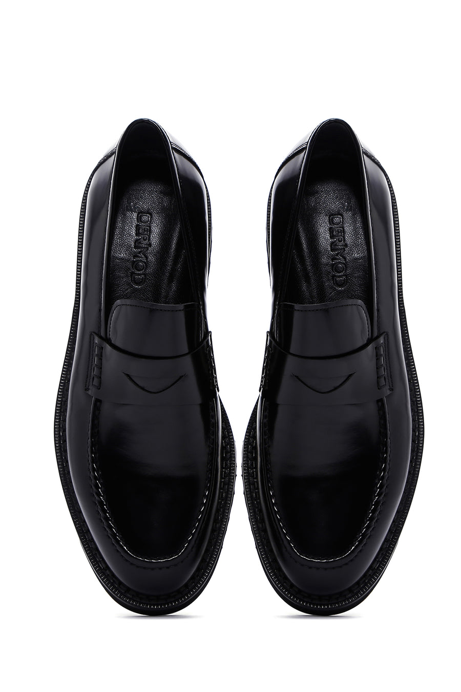Men's Black Leather Casual Loafer