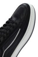 Men's Black Lace-up Leather Sneaker | Derimod