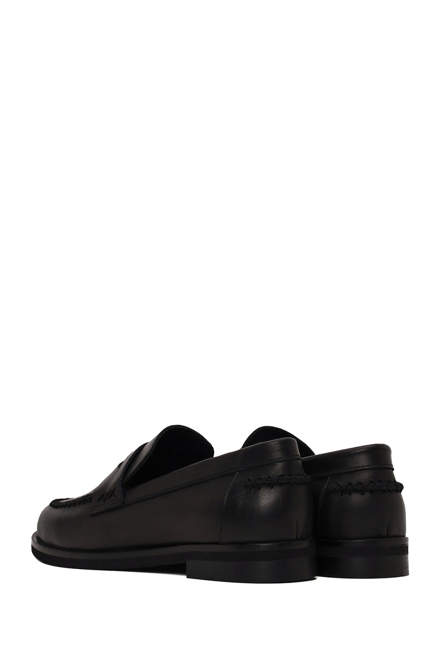 Woman Black Leather Loafer