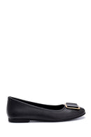 Women's Black Buckle Ballerinas | Derimod