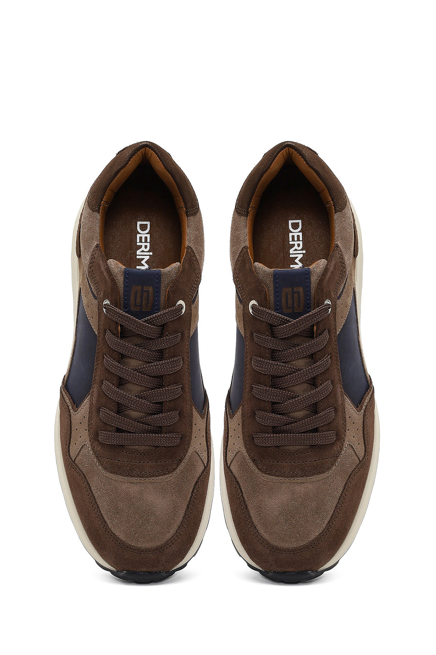 Men's Brown Lace-Up Leather Sneaker