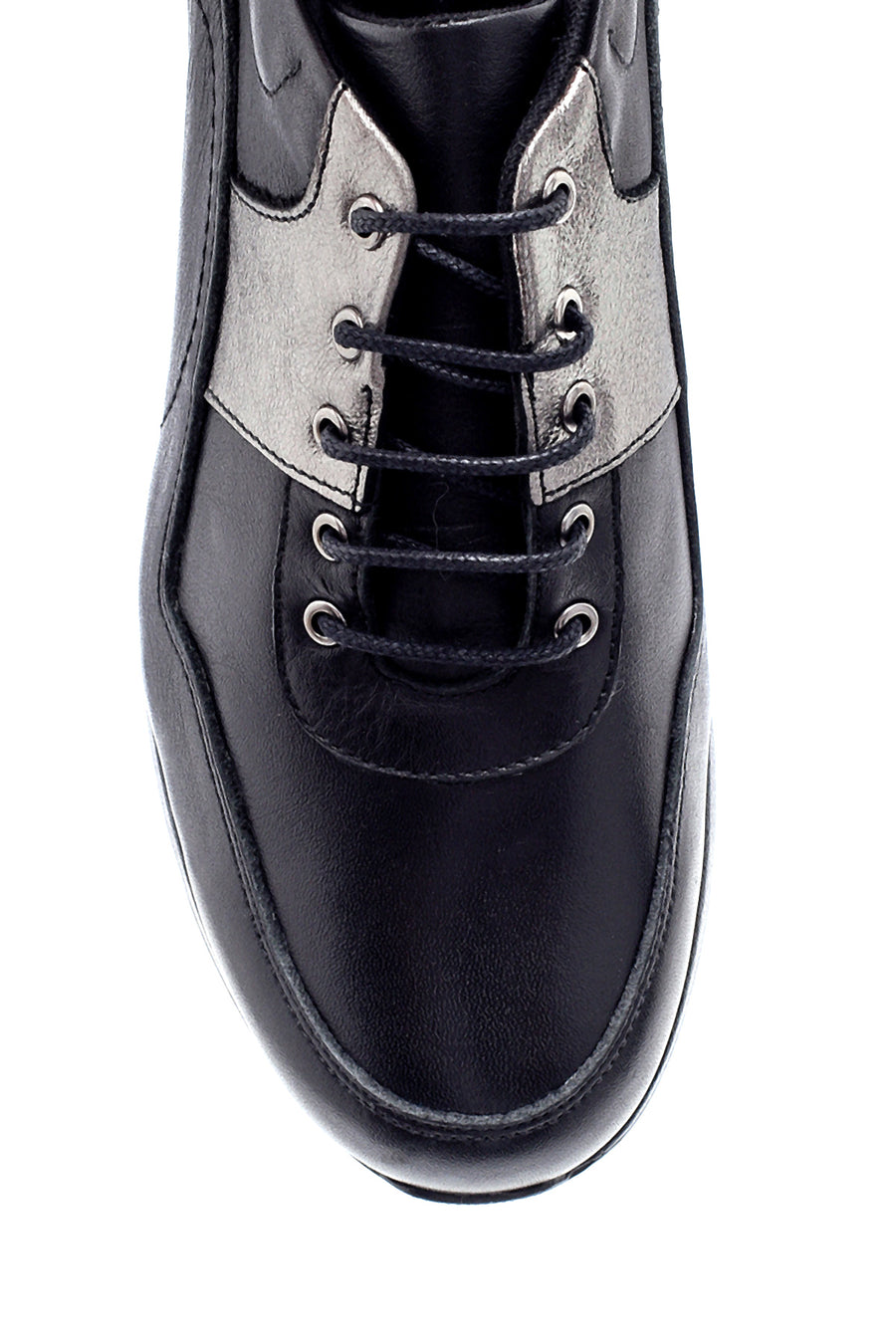 Women's Leather Wedge Heel Sneaker