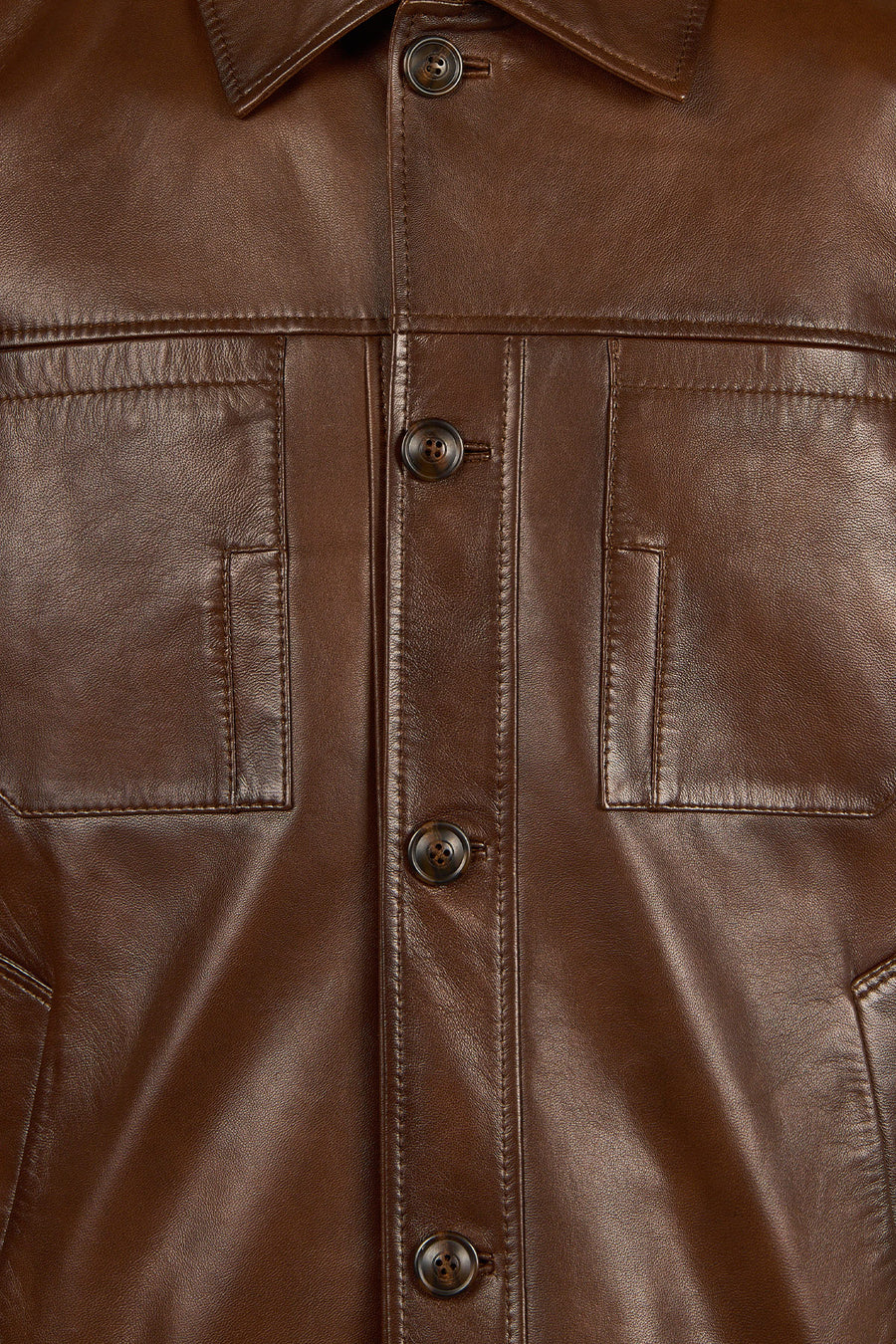 Fabian Male Brown Leather Jacket