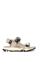 Male Beige Fabric Sandal | Derimod