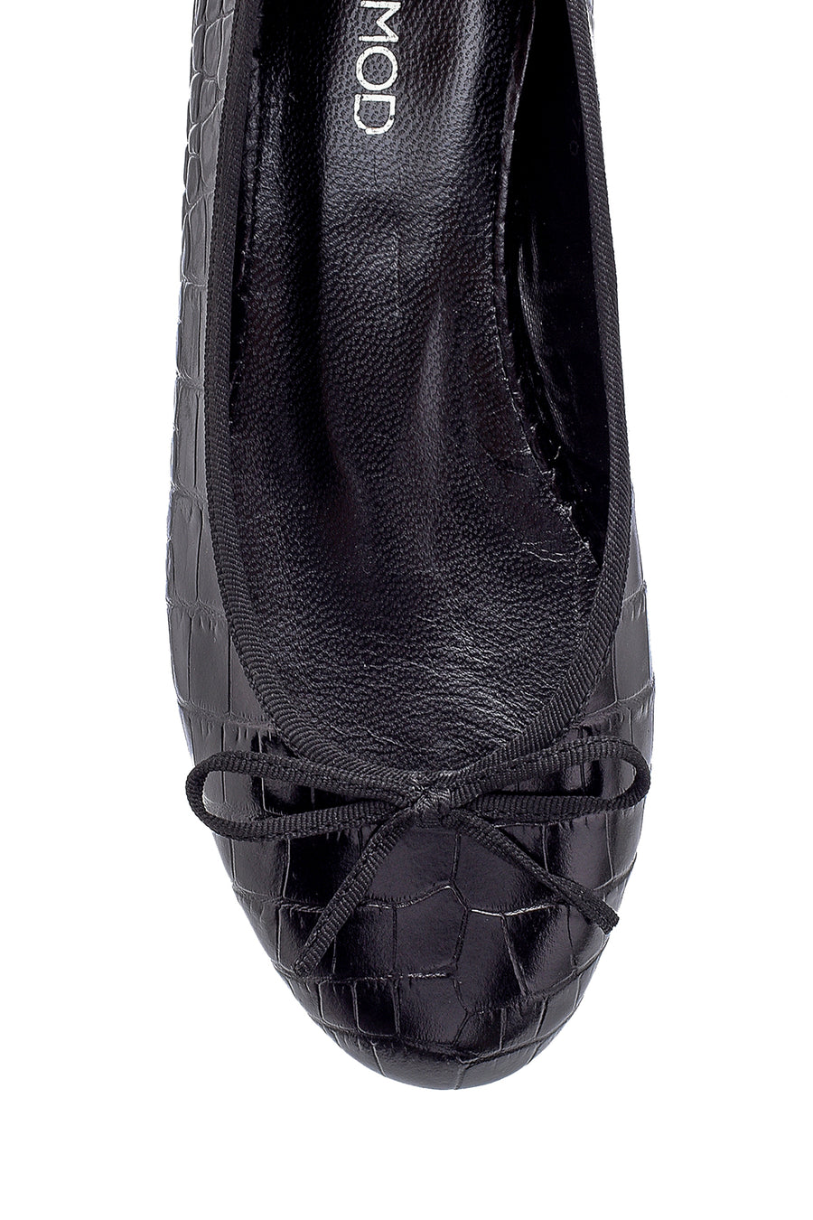 Women's Leather Crocodile Patterned Ballerinas