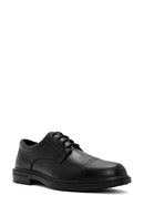 Men's Black Laced Leather Classic Shoes | Derimod