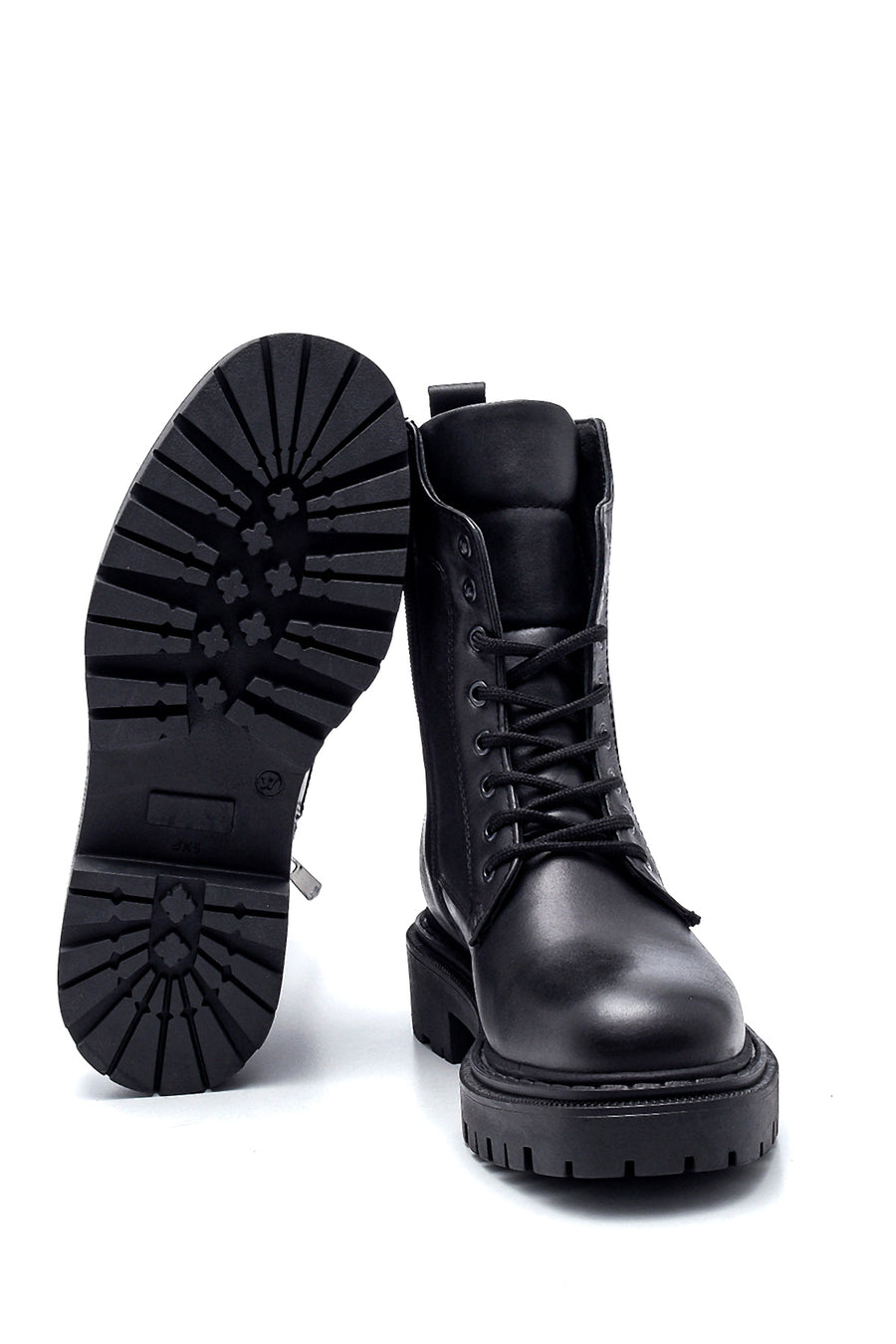 Women's Leather Zippered Boots