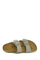 Birkenstock Men's Green Arizona Bf Double Buckle Slippers | Derimod