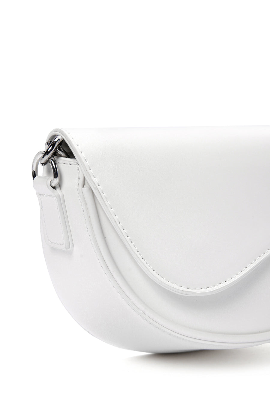 Women's White Classic Shoulder Bag