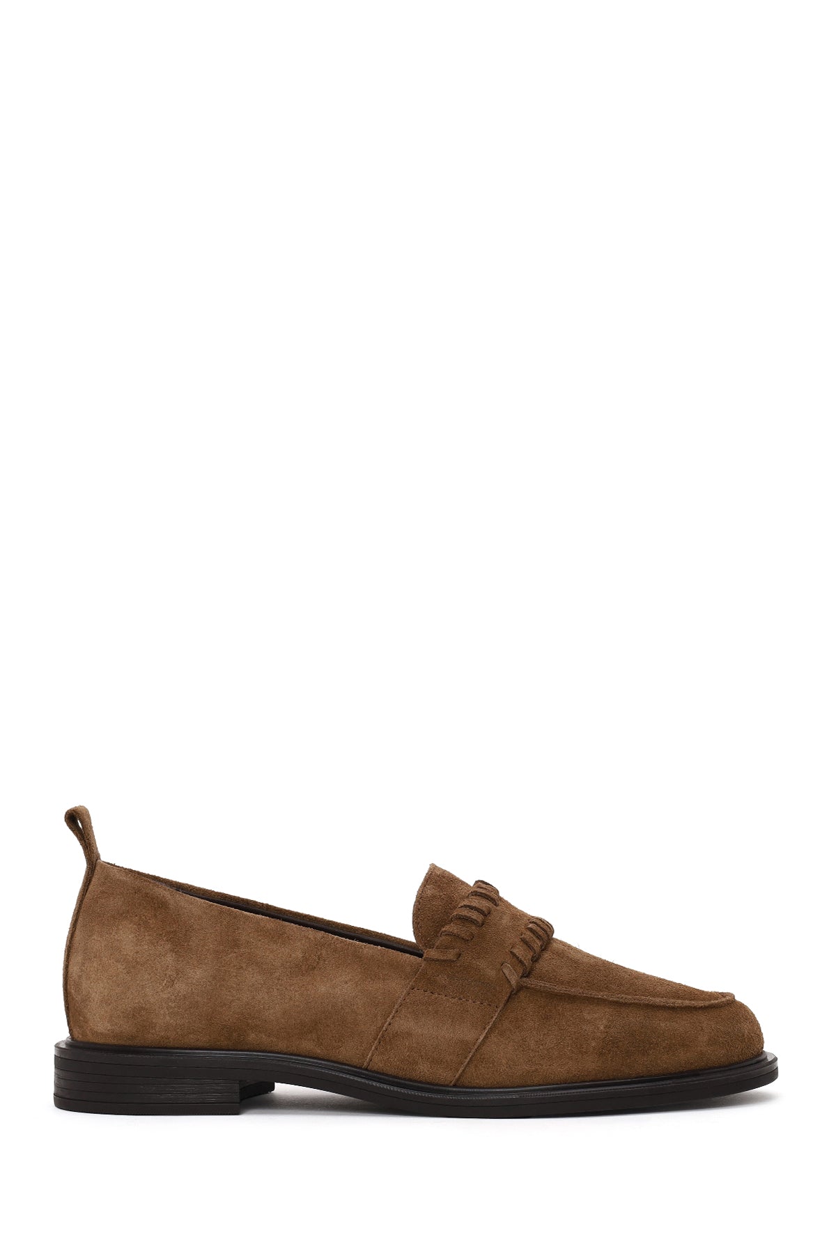 Kadın Taba Süet Deri Maskülen Loafer AF130005DS | Derimod