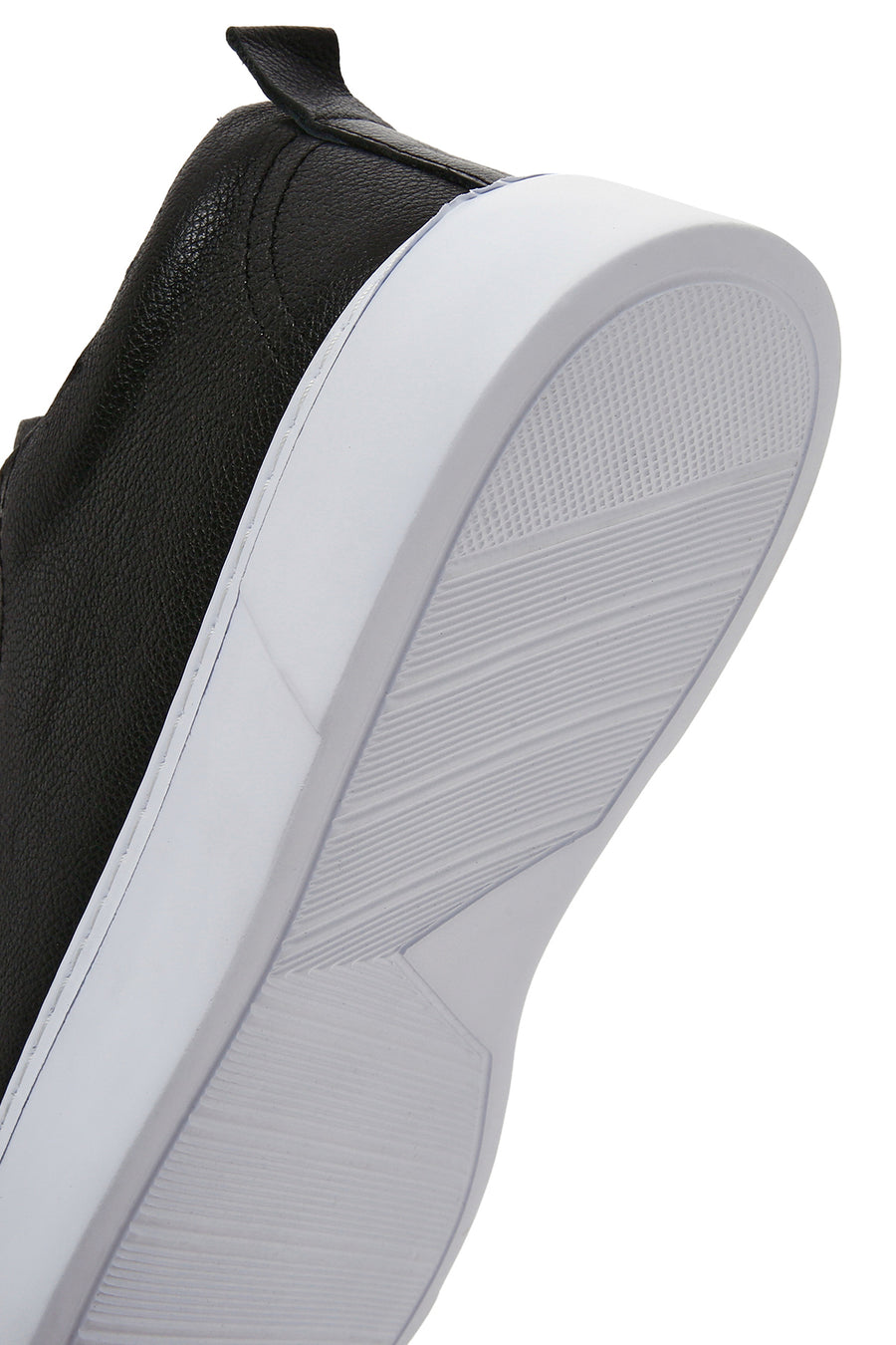 Men's Black Thick Sole Lace Up Leather Sneaker