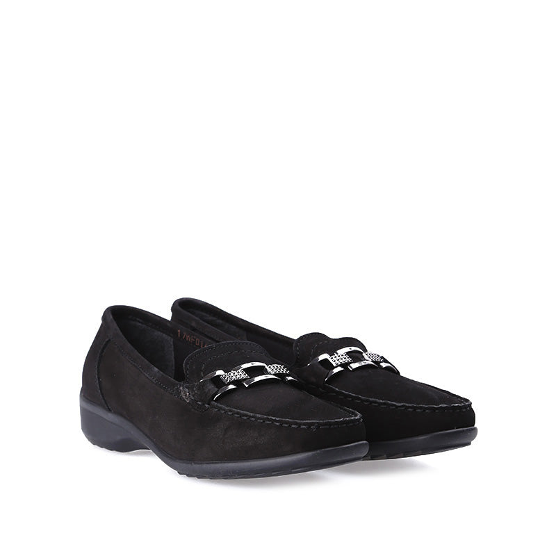 Tokalı Süet Kadın Loafer