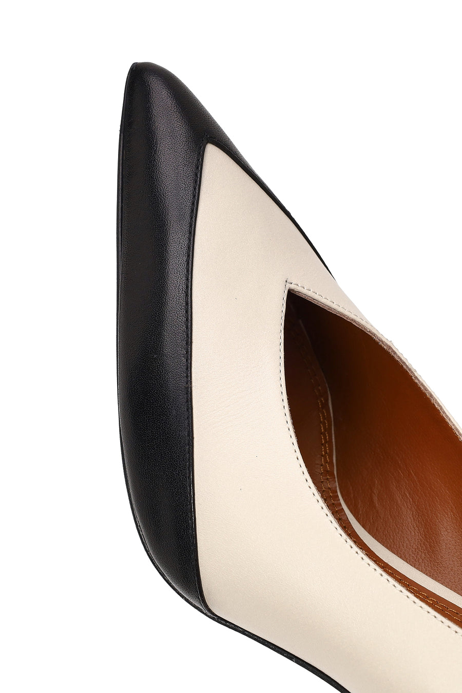 Woman Cream Thin Heeled Leather Stiletto