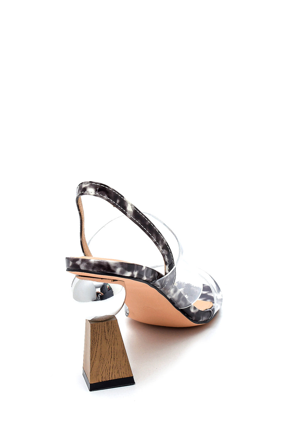 Women's Transparent Strappy Heeled Sandals