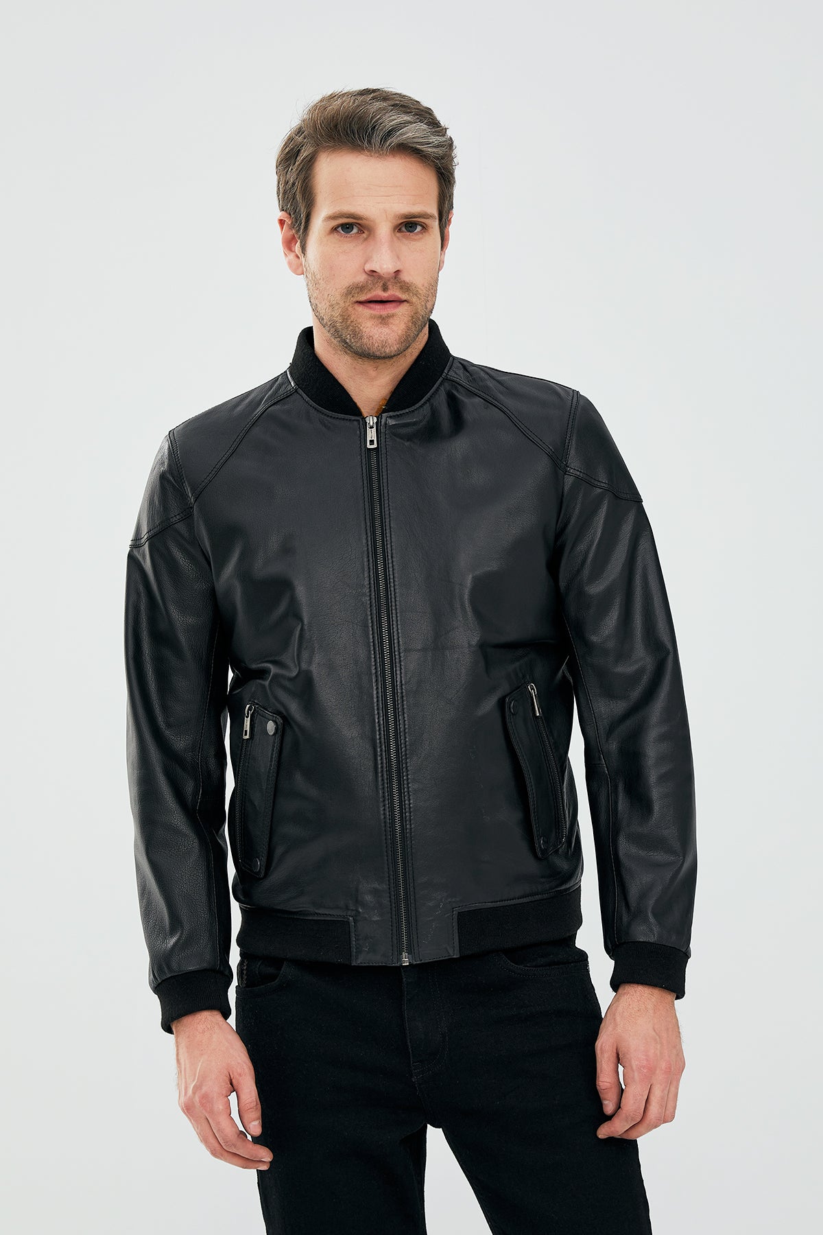 Cavani Men's Black Leather Coat 22WGD6469ML | Derimod