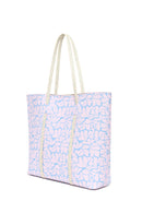 Woman Blue Printed Shoulder Bag | Derimod