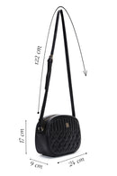 Women's Black Long Strap Quilted Crossbody Bag | Derimod