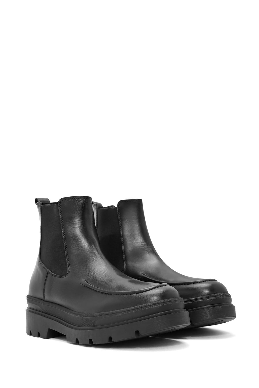 Men's Black Leather Chelsea Boots
