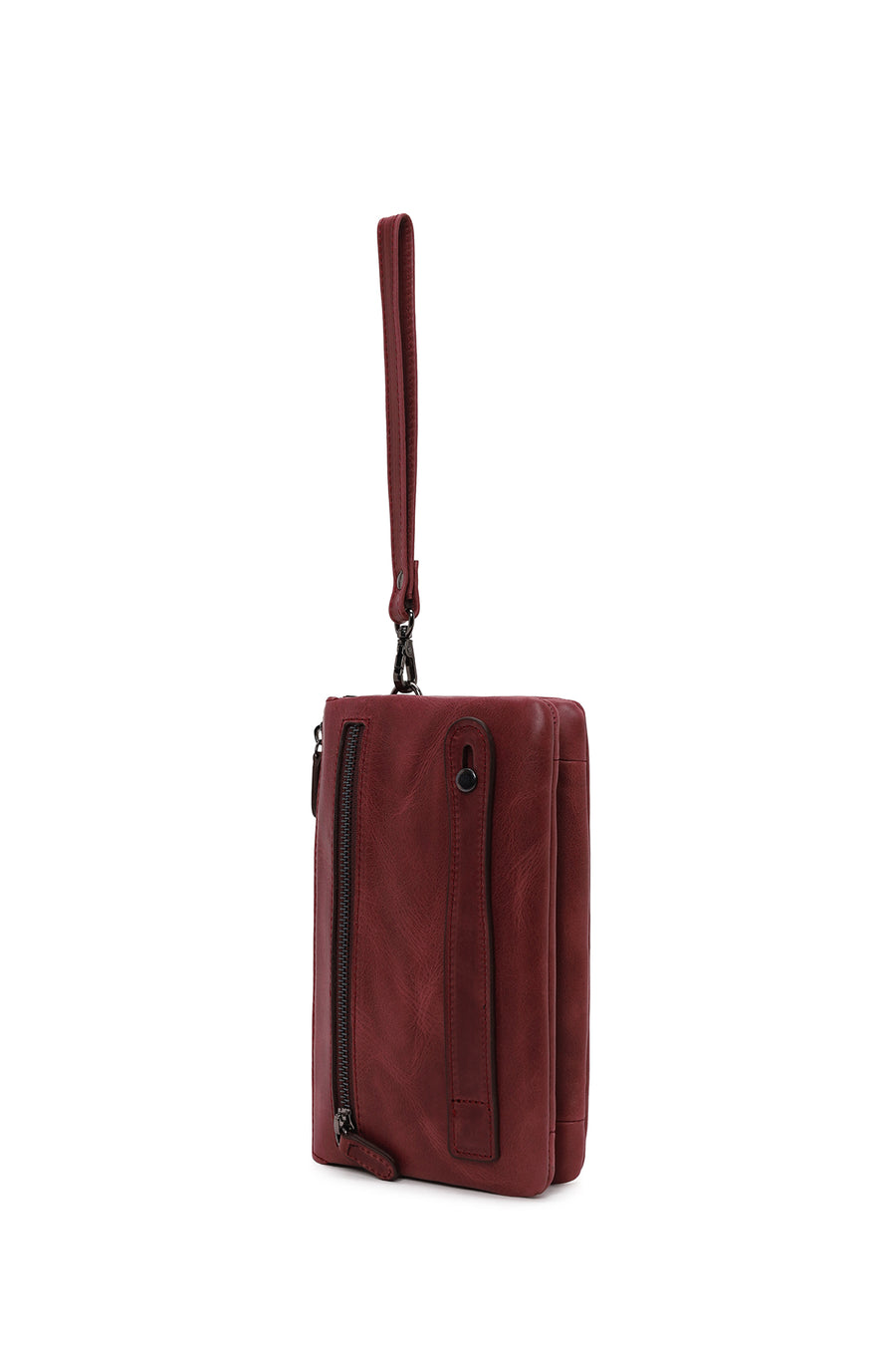 Male Burgundy Leather Handbag