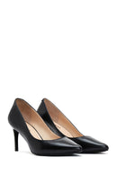 Women's Black Leather Stiletto | Derimod