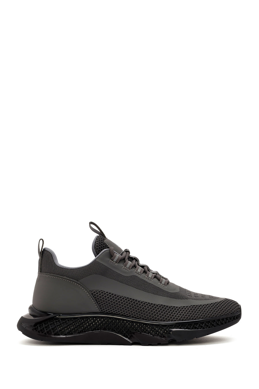 Derimod Zero Men's Grey Thick-Soled Laced Fabric Sneaker 24WFD69106F | Derimod