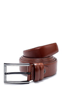 Men's Tan Leather Belt | Derimod