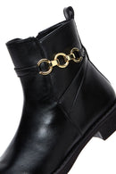 Women's Black Zippered Buckle Detailed Boots | Derimod