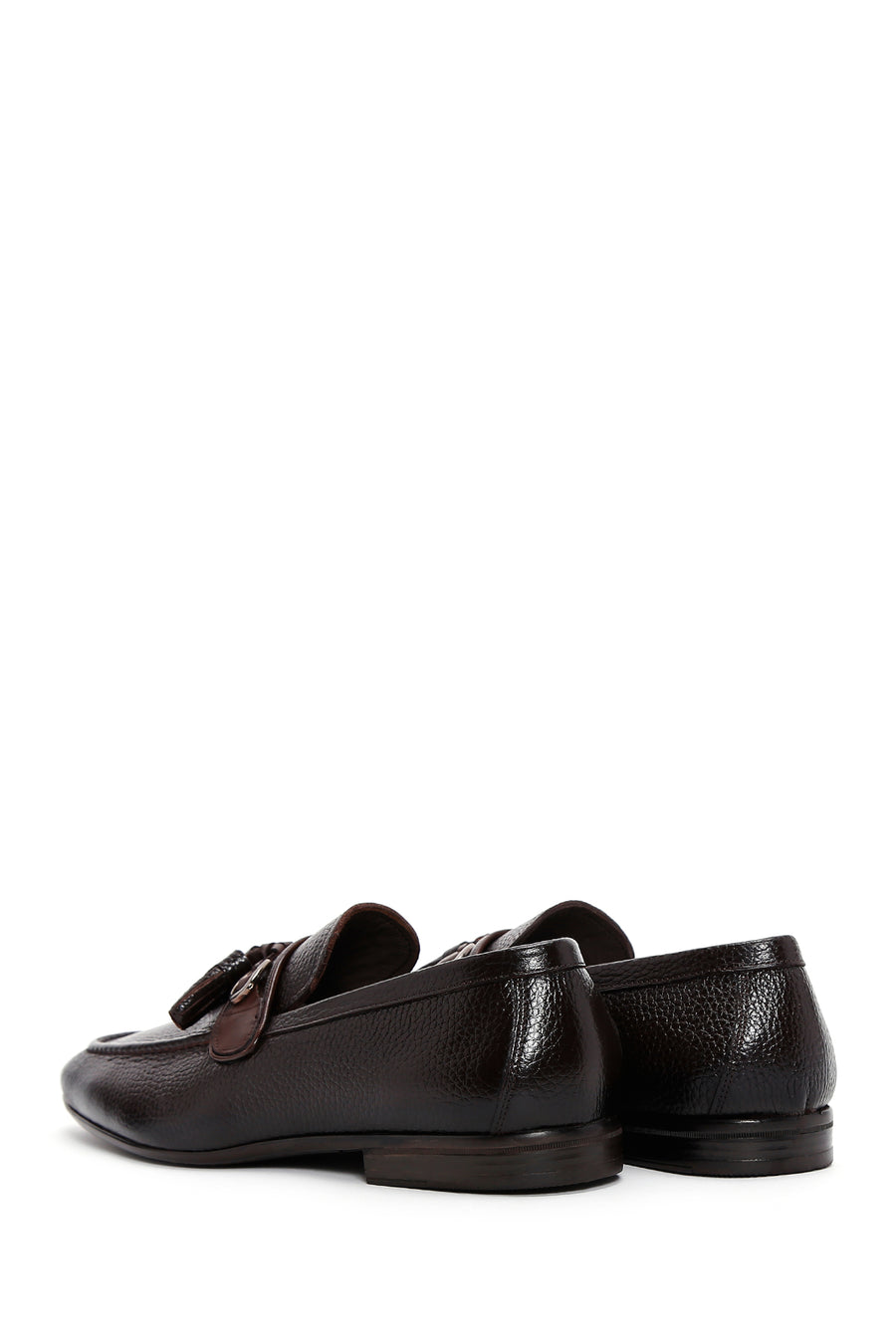 Erkek Kahve Deri Püsküllü Klasik Loafer