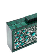 Women's Green Chain Strap Stone Mini Clutch Bag | Derimod