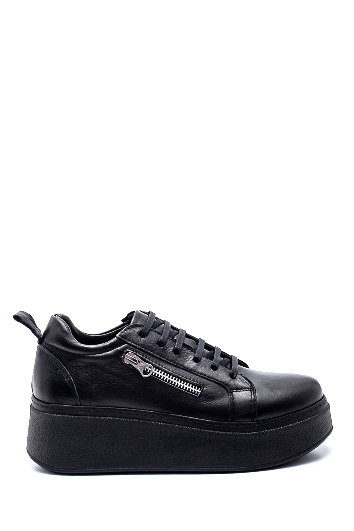 Women's Leather Zipper Detailed Shoes 21WFD351018 | Derimod