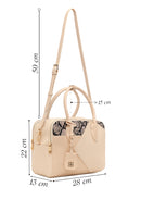 Woman Cream Long Strap Printed Shoulder Bag | Derimod