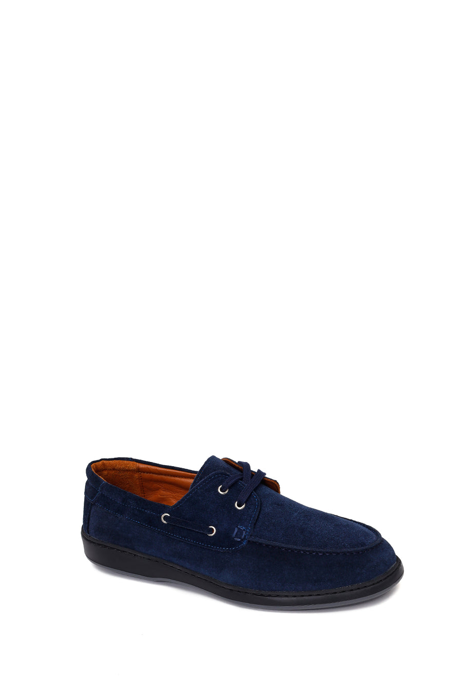 Male Navy Blue Lace-Up Suede Casual Shoes