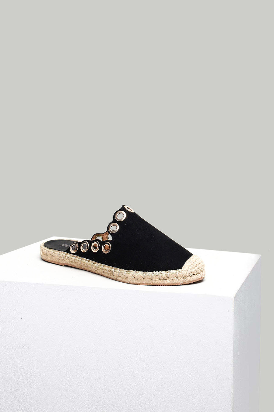 Black Women's Espadrille Slippers 18SFD209010 | Derimod