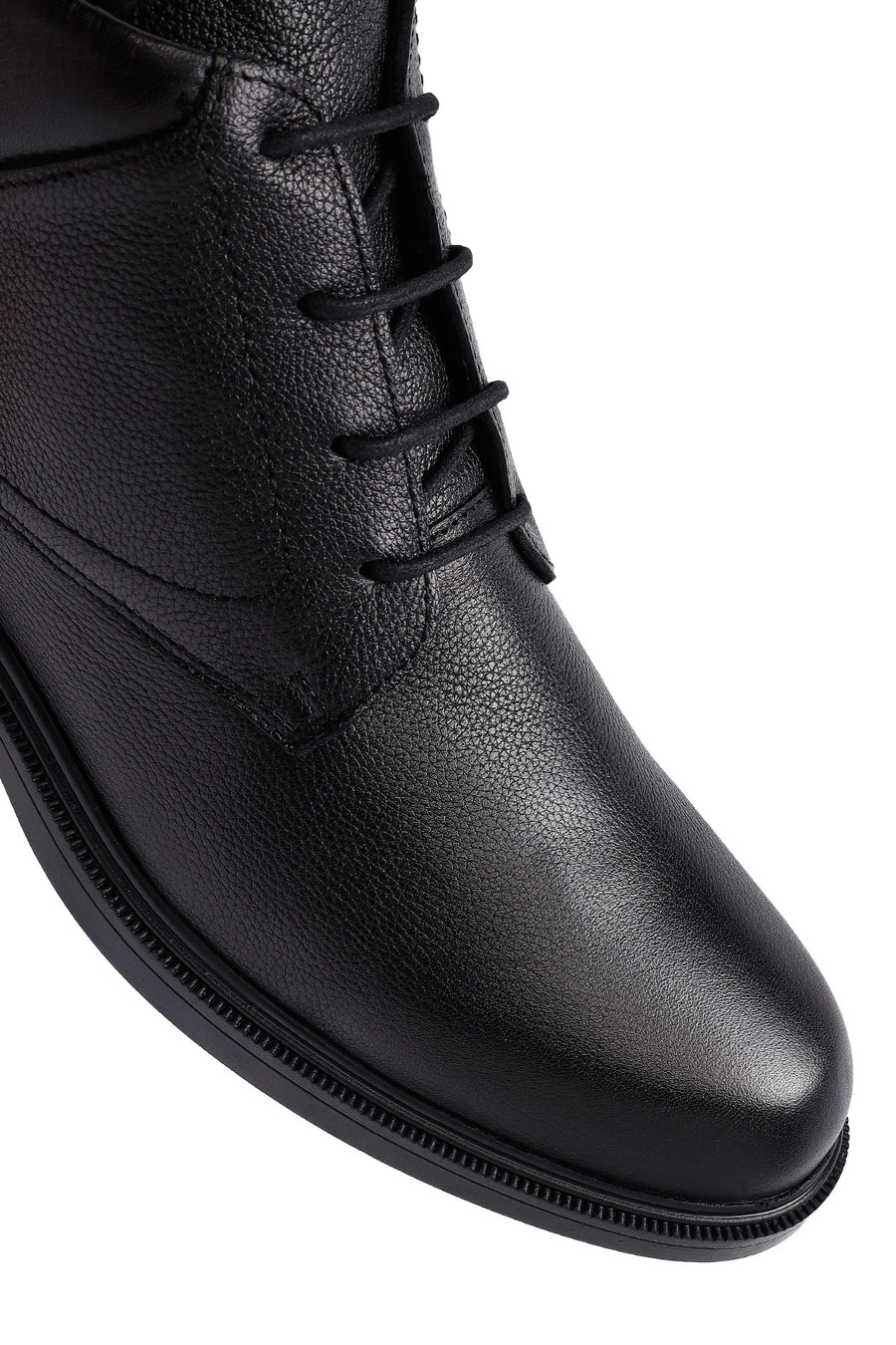Male Black Zip Closure Leather Boots