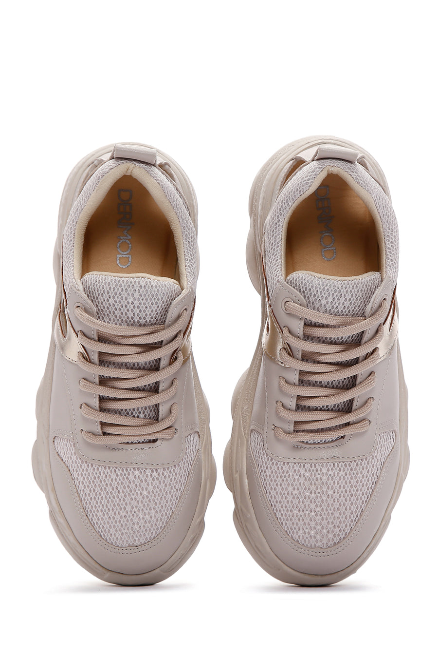 Kadın Bej Kalın Tabanlı Sneaker