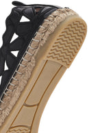 Women's Black Espadrille | Derimod