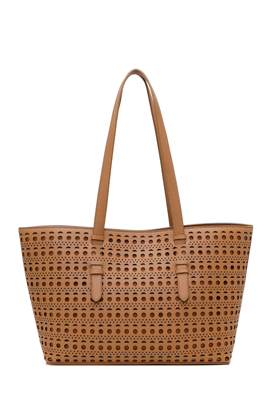 Woman Beige Patterned Shoulder Bag