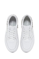 Alberto Guardiani Women's White Chain Leather Sneaker | Derimod