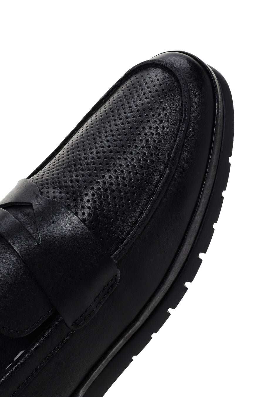 Men's Black Leather Casual Loafer