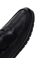 Men's Black Leather Casual Loafer | Derimod