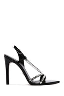 Women's Black Ankle Strap Thin Heel Sandals | Derimod