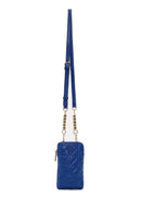 Women's Blue Faux Leather Crossbody Bag | Derimod