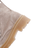 Women's Beige Suede Leather Boots | Derimod